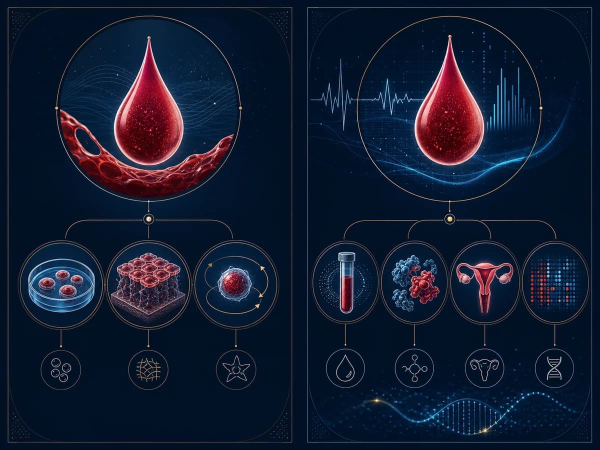 Infographic comparing menstrual blood research as medicine versus as information.
